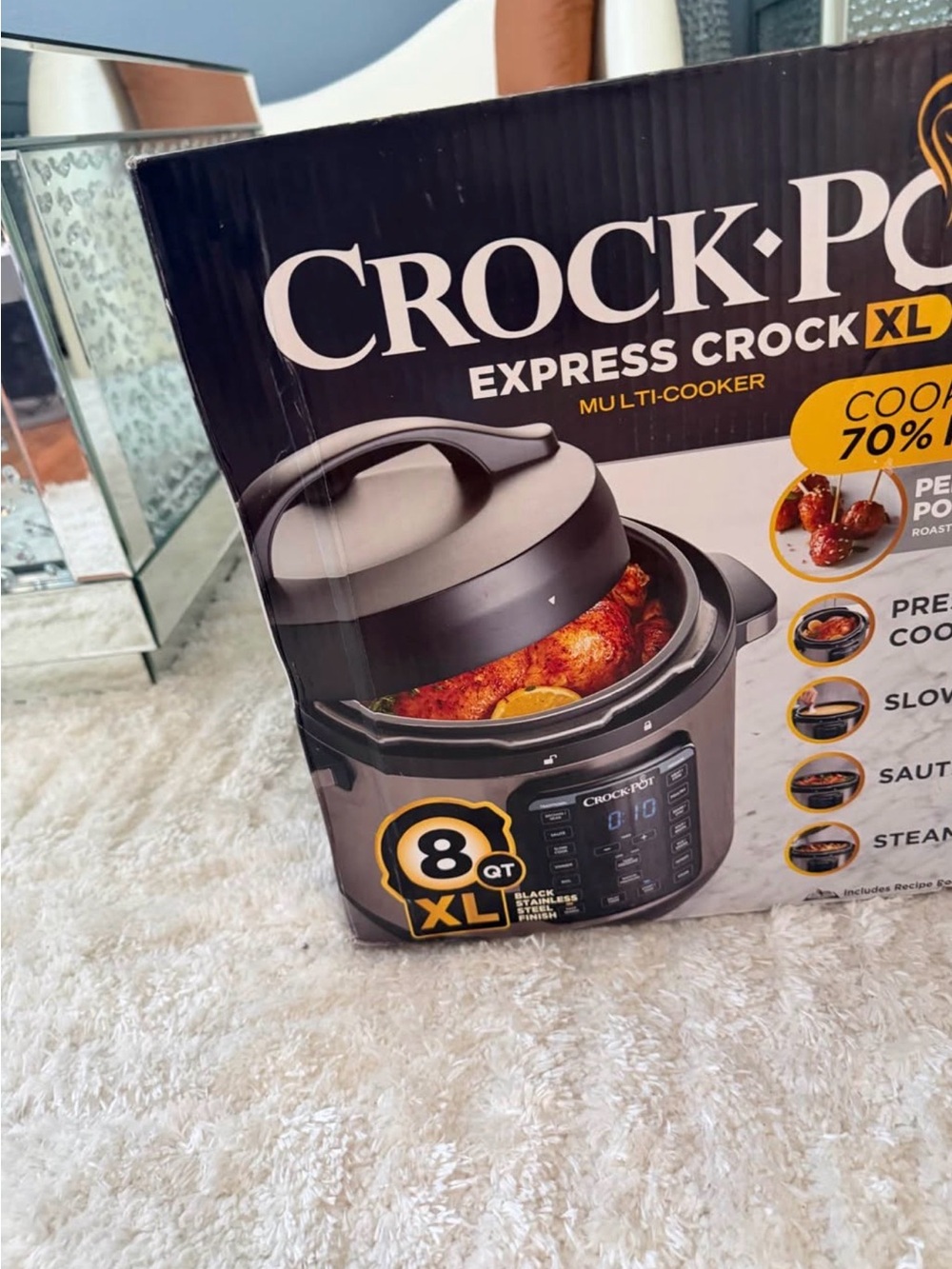 Crock-Pot Express Crock XL 8 Qt Multi-Cooker in Black